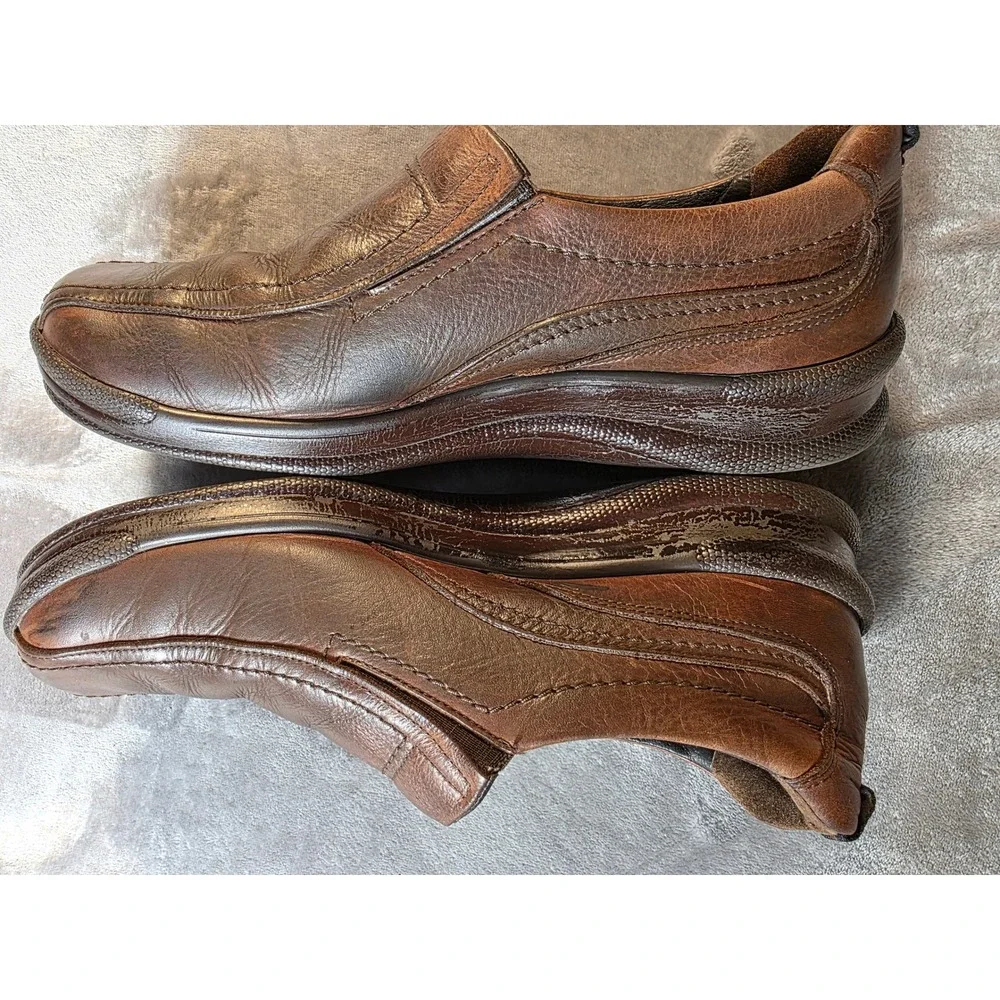 SAS Slip On Loafers Men 10 M Brown Leather Comfort‎ Shoes